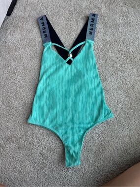 MERMAID Teal Textured One-Piece Swimsuit